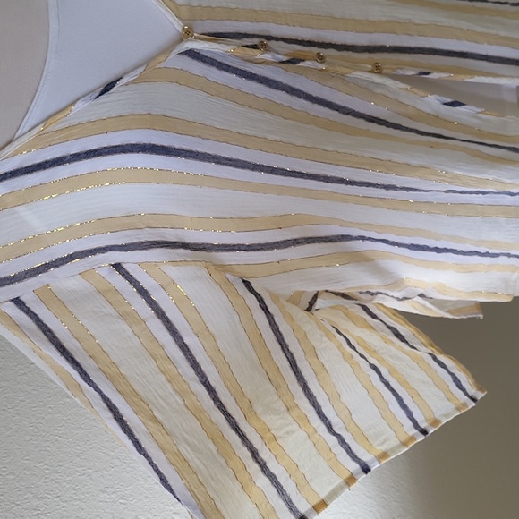 Michael Michael KOrs Striped dolman sleeve size M Top - Picture 4 of 8